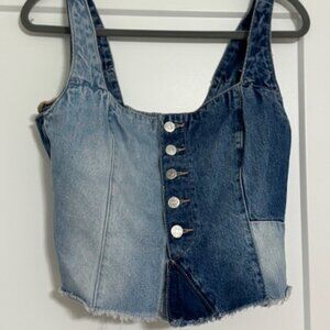 ZARA denim corset top